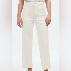 Women’s Madewell Ivory/Cream Slim Emmett Full Length Pants Size 25